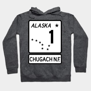 Alaska Highway Route 1 One Chugach National Forest AK Hoodie